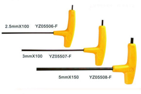YF Ключ Г-образный шестигранный с ручкой YF05206-T (2,5mmX100)