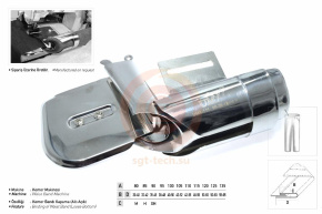 Приспособление UMA-111 Н (95-38-48 мм) 3 сложения, асимметрия