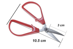YF Ножницы технические YF062-202-T 4# (маленькие, красная ручка)