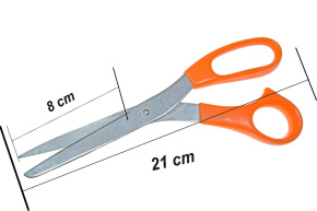 WAYKEN Ножницы TC-S230О (пластик. ручки, оранжевый)