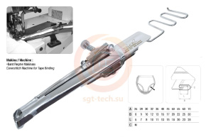 Окантователь в 3 сложения UMA-71 (22мм - 7мм) (с резинкой 5мм)